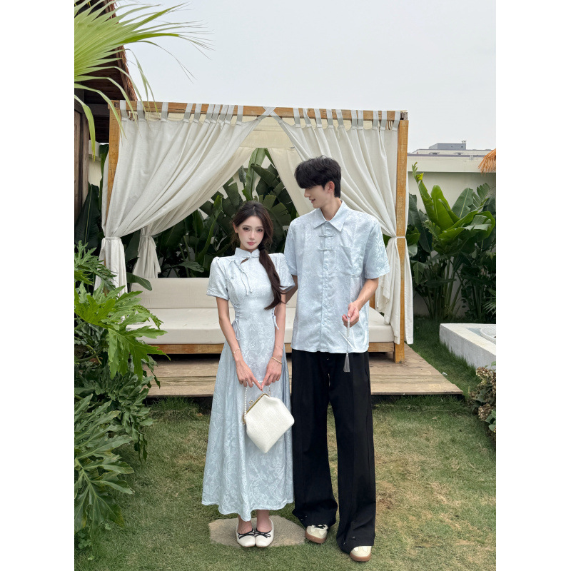 2026 Summer New Style Waist-Cinching Improved Cheongsam for Women, New Chinese-Style Everyday Wearable National Style Retro Elegant Dress