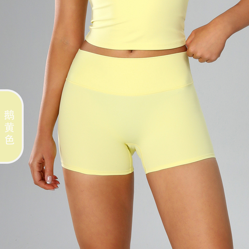 Europa y los Estados Unidos abrasivo transfronterizos pantalones cortos de yoga ajustados de cintura alta para mujeres pantalones de gimnasio abdominales para elevar las caderas para correr pantalones cortos deportivos 8519