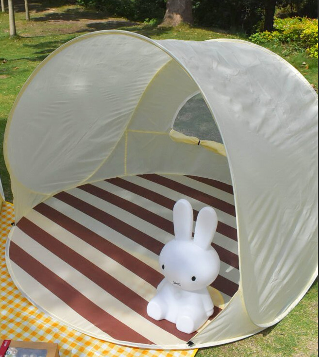 줄무늬 야외 텐트 소형