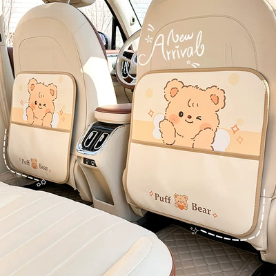 Chair back anti-kick pad: creative multi-function car anti-dirty wear