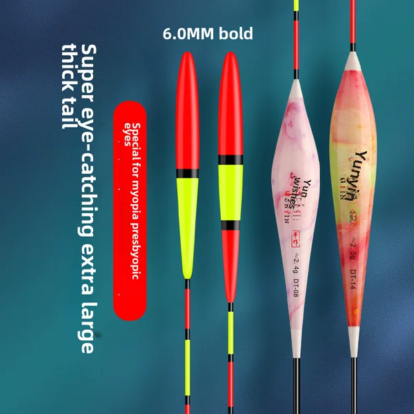 Painted big head fish float thickened eye-catching myopia long-cast elderly super eye-catching thick tail long-cast crucian carp high sensitivity float