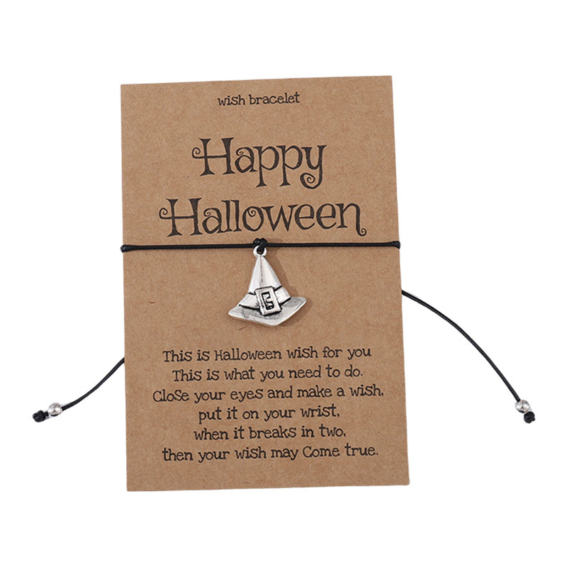 Geometric, Cartoon Character Pattern Unisex Gender Hip-Hop Funny Geometric Cartoon Character Alloy Rope String Bracelets Halloween Wholesale