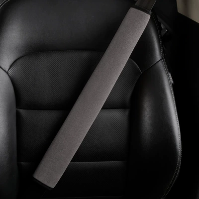 Car Shoulder Pads, Car Seat Belt Covers, Safety Belt Protectors, Summer Velvet Anti-Wear Clothing, Car Interior Accessories (Seat belt shoulder pad) - classic-black-50cm-single-pack-recommended-for-sedansuv