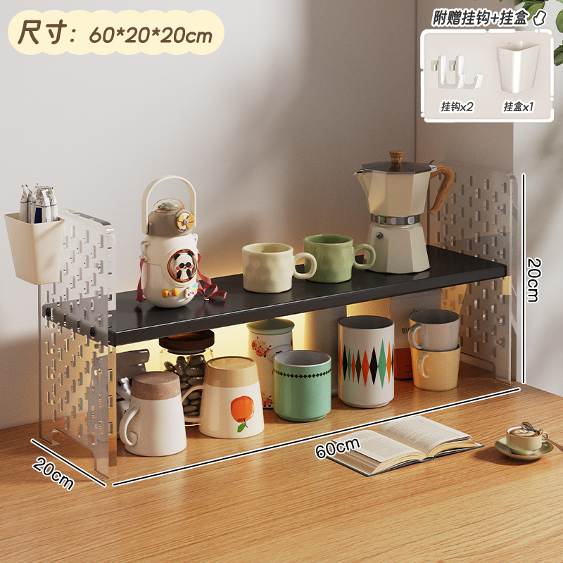 Taza de mesa almacenamiento estante acrílico taza de agua estante de té estante de mesa sala de té esquina de café estante de exhibición