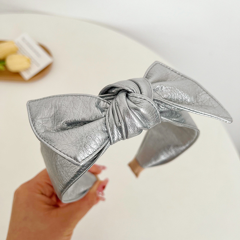Women's Gender Elegant Style Elegant Lady Solid Color Bow Knot Cloth Hair Band