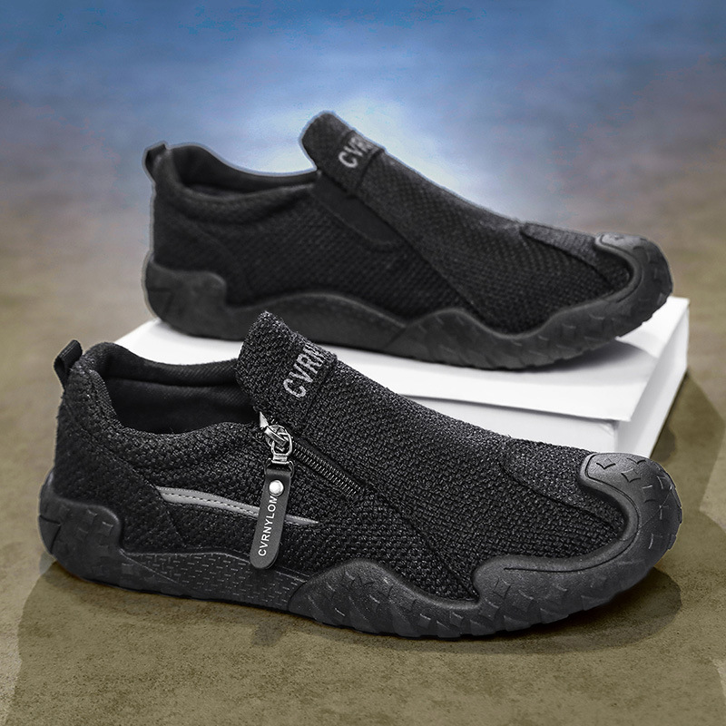 Zapatos de hombre verano 2026 nuevo estilo universal anti-derrapante anti-odor zapatos de lona transpirables zapatos deportivos suaves zapatos casuales ligeros