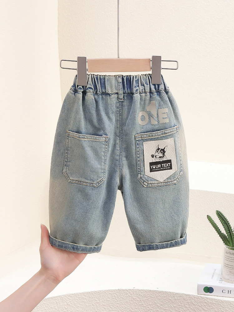 7812 jeans de verano para niños delgados nuevos pantalones cortos de moda guapos para niños pantalones casuales para bebés pantalones para niños