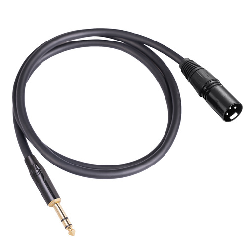 Double-shielded cable, large three-core 1/4-inch 6.35 male to XLR mixer microphone cable