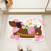 卡通浴室地垫硅藻泥吸水速干卫生间门口防滑脚垫子家用洗手池地毯