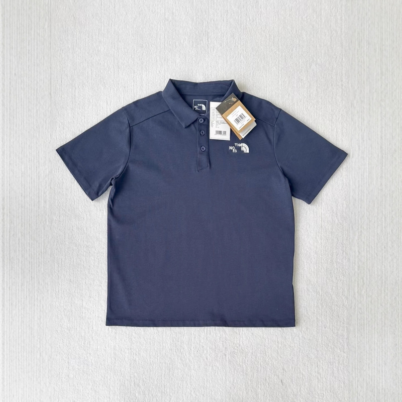 北脸经典小logo刺绣翻领polo衫夏季短袖男女同款T恤休闲百搭上衣|undefined