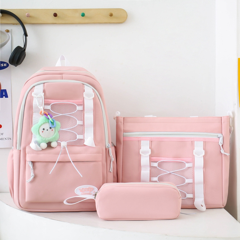 Mochila escolar niña coreana escuela secundaria japonesa mochila simple moda escuela primaria mochila de gran capacidad estudiantes de secundaria ins