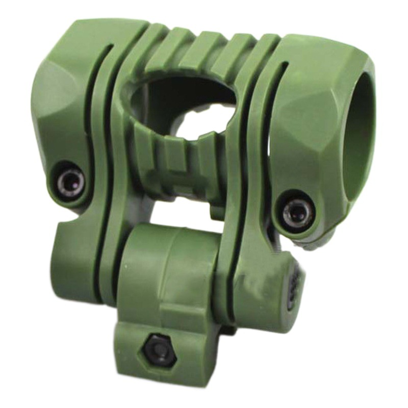 Tactical Riding Rail Helmet Accessories 25mm Five-gear Flashlight Clip Fishbone Clamp Flashlight Holder