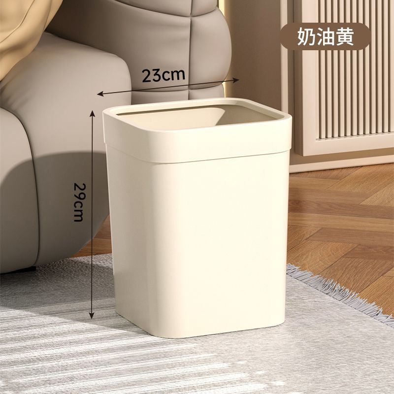 家庭用リビングルーム、キッチン、バスルーム用のスナップカバー付き正方形ゴミ箱、大きな圧力リング、クリエイティブな寝室のトイレットペーパーバスケット|undefined