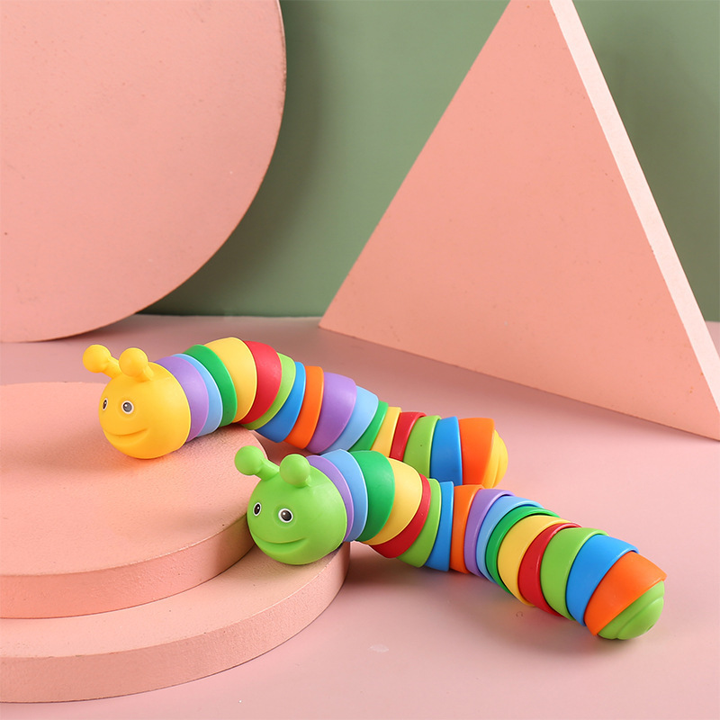 Cross-Border Decompression Rainbow Caterpillar Children's Popular Toys Creative Novelty Gadgets Prank Stress Relief Novelty Wholesale