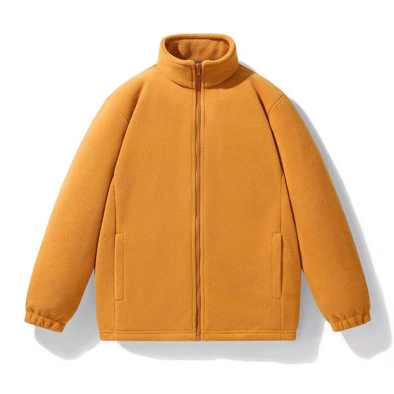 Autumn and Winter Polar Fleece Jacket for Men, Double-Sided Velvet Jacket with Thickeneded Inner Lining, Warm Custom-Made Stand-Up Collar Fleece Jacket for Women
