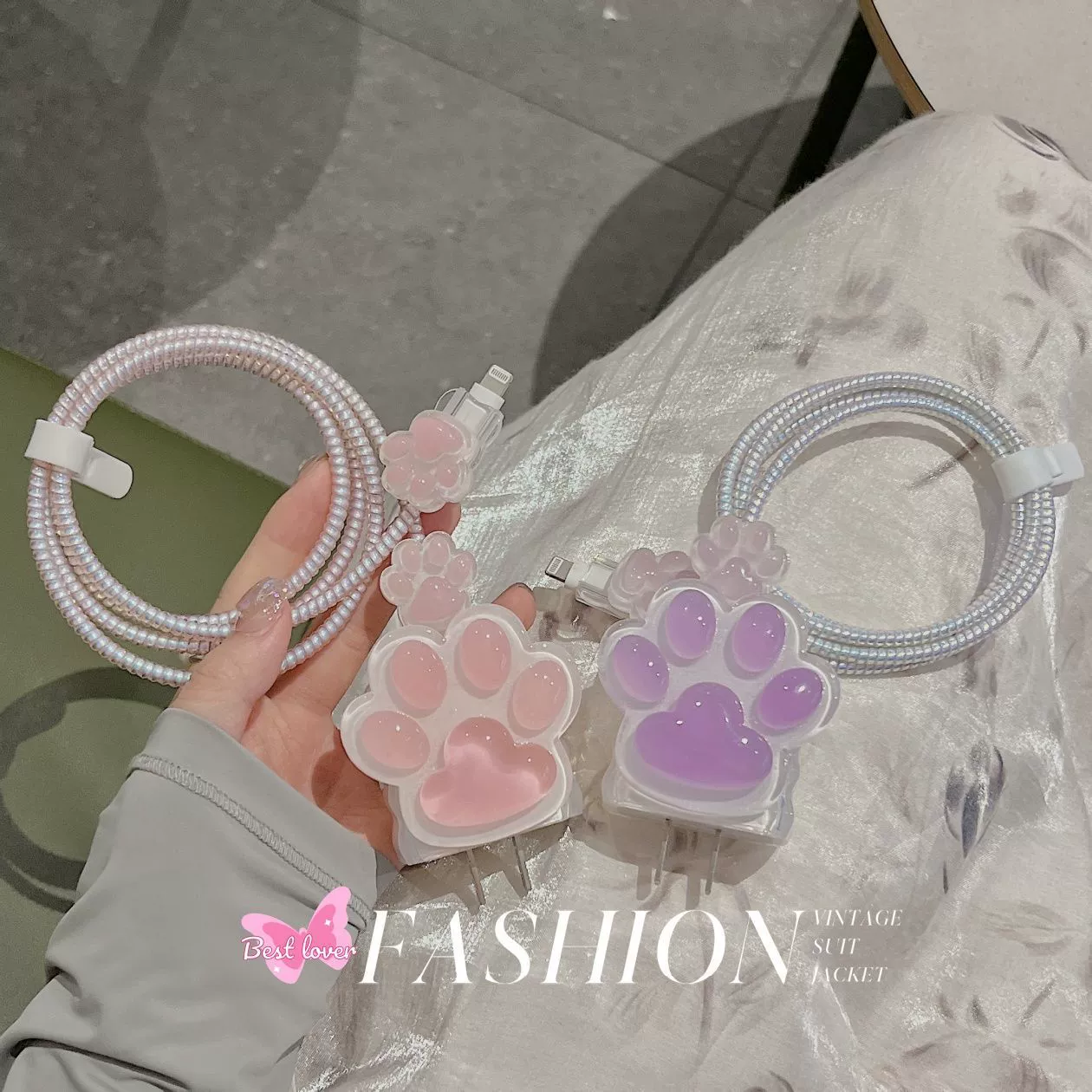 Применимый мультяшный кошачий коготь яблоко 16 зарядное устройство чехол волнистый кабель для передачи данных iPhone15 быстрая зарядка 20w30 Вт