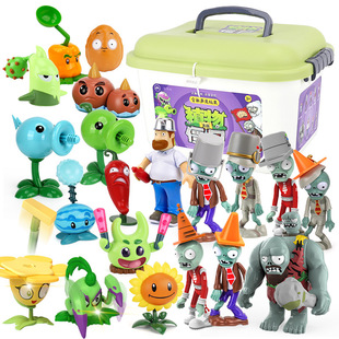 Genuine Plants vs. Zombies 2 Toy Hard Glue Pea Shooter Kids Boy Ejection Giant Storage Bucket suit