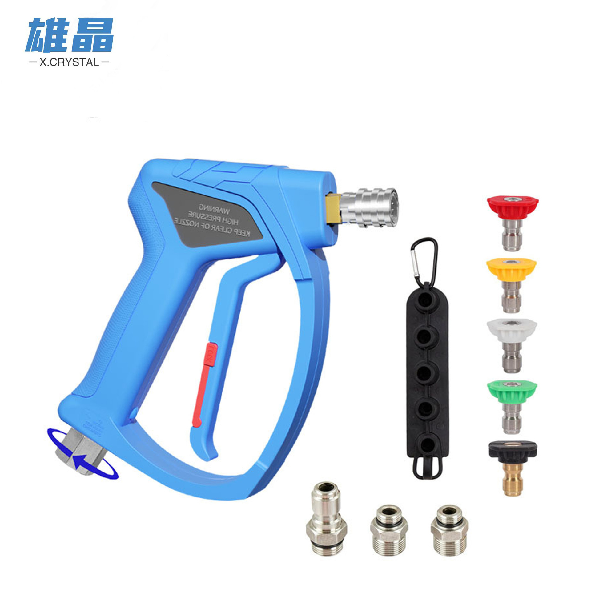 跨境新款清洗机高压洗车水枪4000PSI 高压水枪3/8防缠绕外贸专供