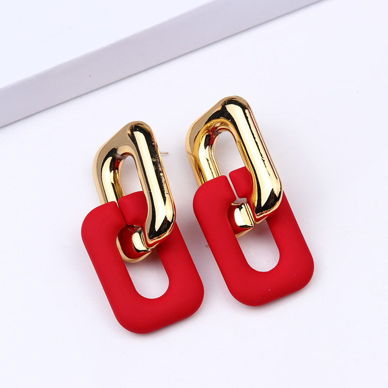 Fashion Geometric Arylic Stoving Varnish Unisex Drop Earrings 1 Pair display picture 7