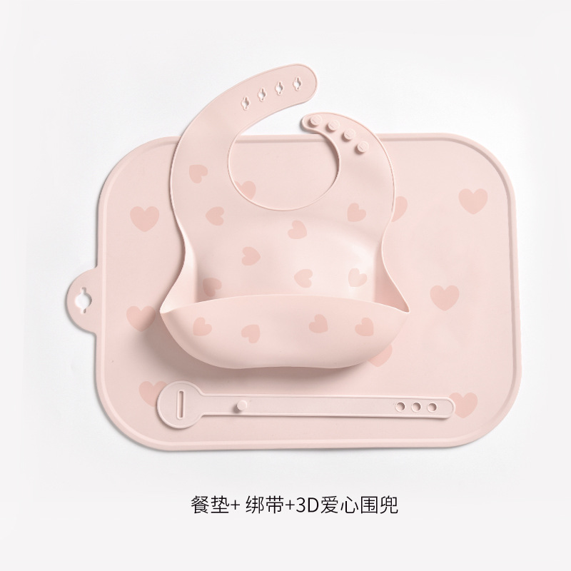 사랑 매트 사랑 턱받이 [3D] 스트랩 [라이트 파우더]]