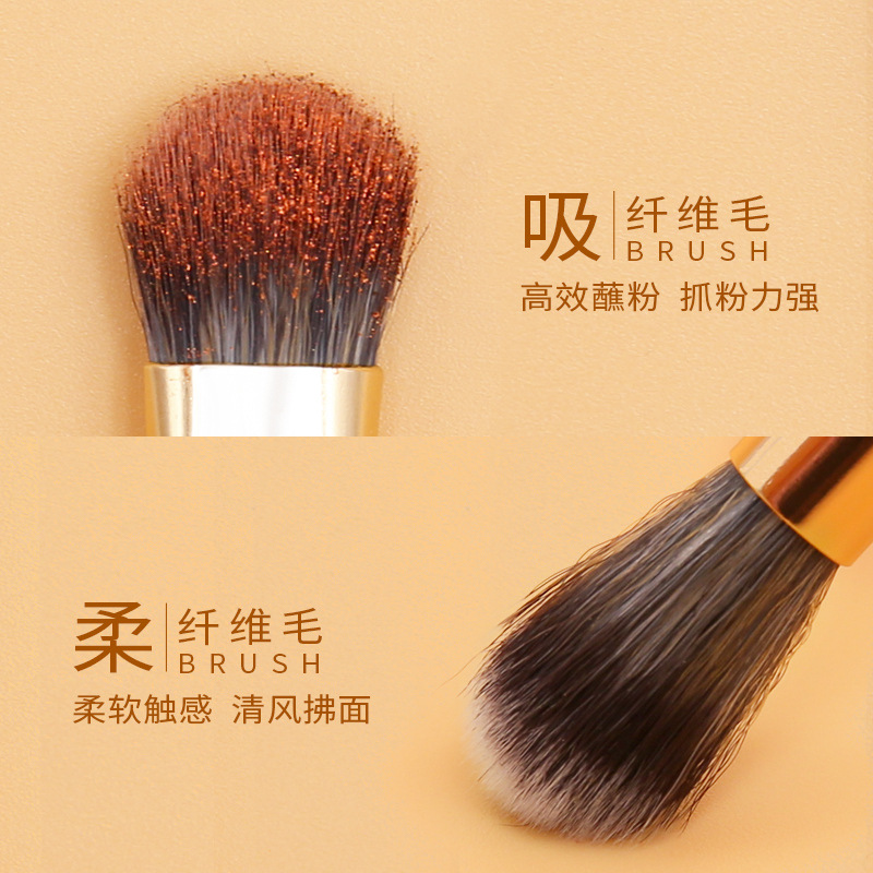 7 cepillos de maquillaje de doble cabeza traje conjunto completo cepillo de rubor de pelo suave herramientas de belleza cepillo de sombra de ojos Fundación delineador de ojos conjunto cepillo