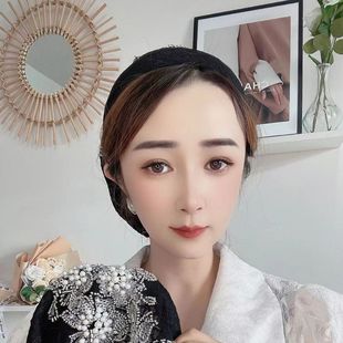 Leaf Flower Covering White Hair Baotou Hat Mother's Hat Heavy Luxury Hair Hoop Hat Cross-Border Spot One Piece Drop Shipping Wholesale