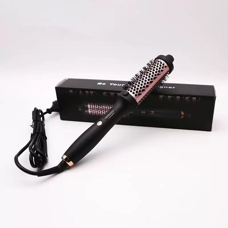 クロスボーダーアマゾンヘアカーリングコームストレートヘアコーム多機能ヘアアイロンは髪を傷つけませんふわふわコームハイヘッド電気コーム|undefined