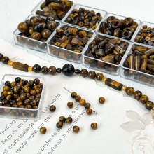 【虎眼石合集】新中式秋冬美拉德隔珠圆管长方圆散珠diy配件材料