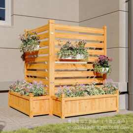 木质空调围栏户外隐私围栏带花盆园林公园垃圾桶盆栽围栏泳池围栏