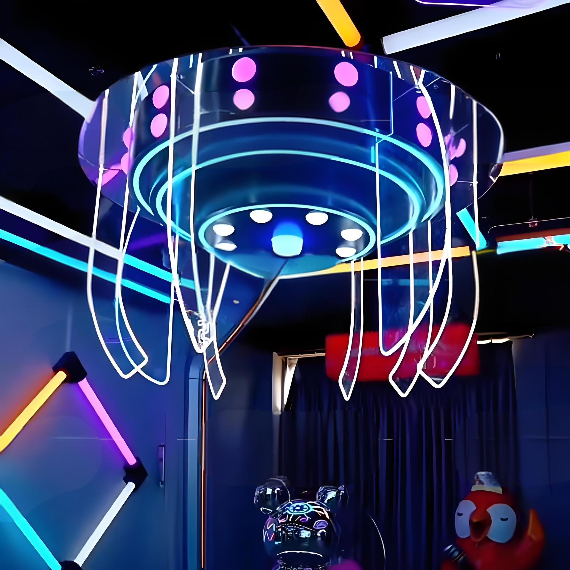 Módulo de atmósfera de bar de videojuegos KTV módulo de decoración de pared de luces de parque de juegos animado ciudad de modelado de luces