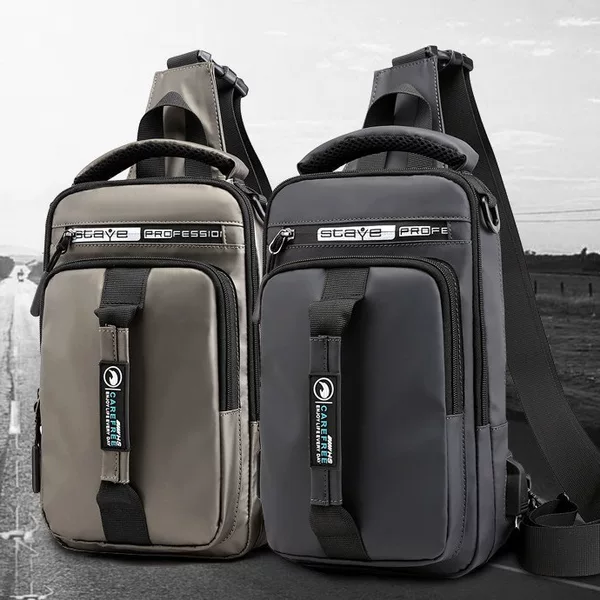 Manufacturers batch of new men's chest bag charging usb interface chest bag multi-function shoulder bag shoulder bag