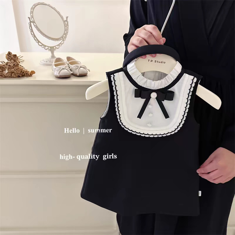 Xianning Seven baby Girl Little Fragrance Vestido de vestir 2025 verano nuevo espectáculo de cumpleaños chaleco vestido de princesa marea