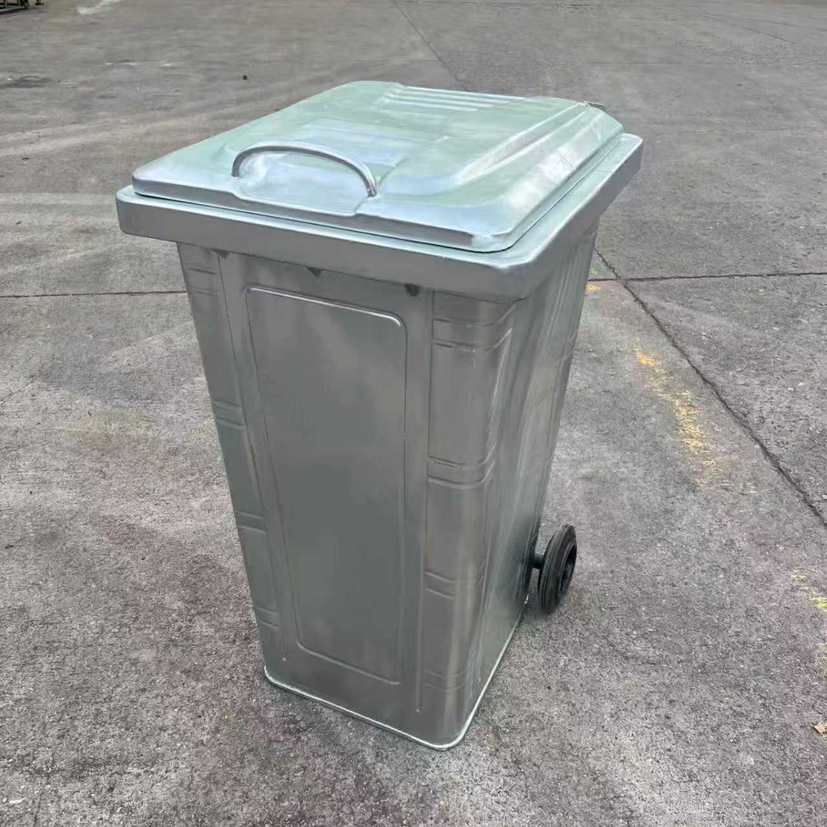 100L120L240L热镀锌垃圾桶热浸镀锌镀锌板防锈防火户外