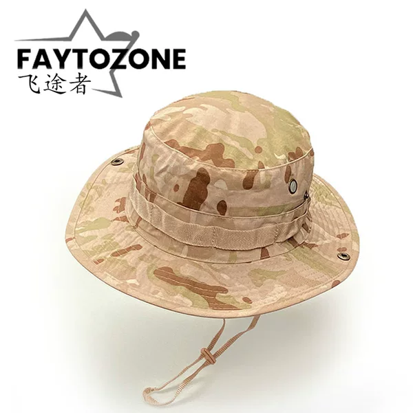 Source Factory Camouflage Fisherman Hat Can Be Worn in All Seasons, Outdoor Sports Sun Protection, Breathable Fisherman Hat, Low Price Wholesale
