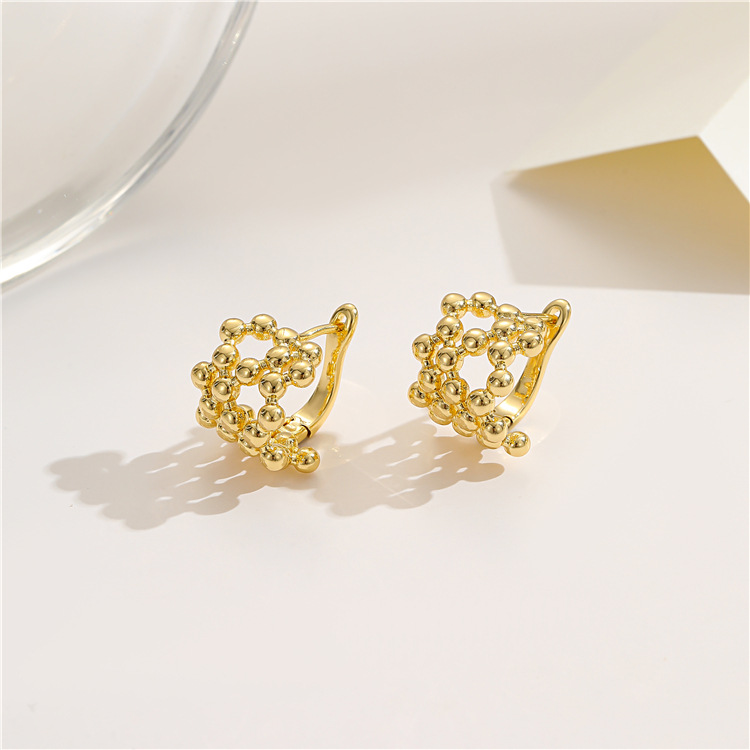 Fashion Heart Shape Copper Earrings 1 Pair