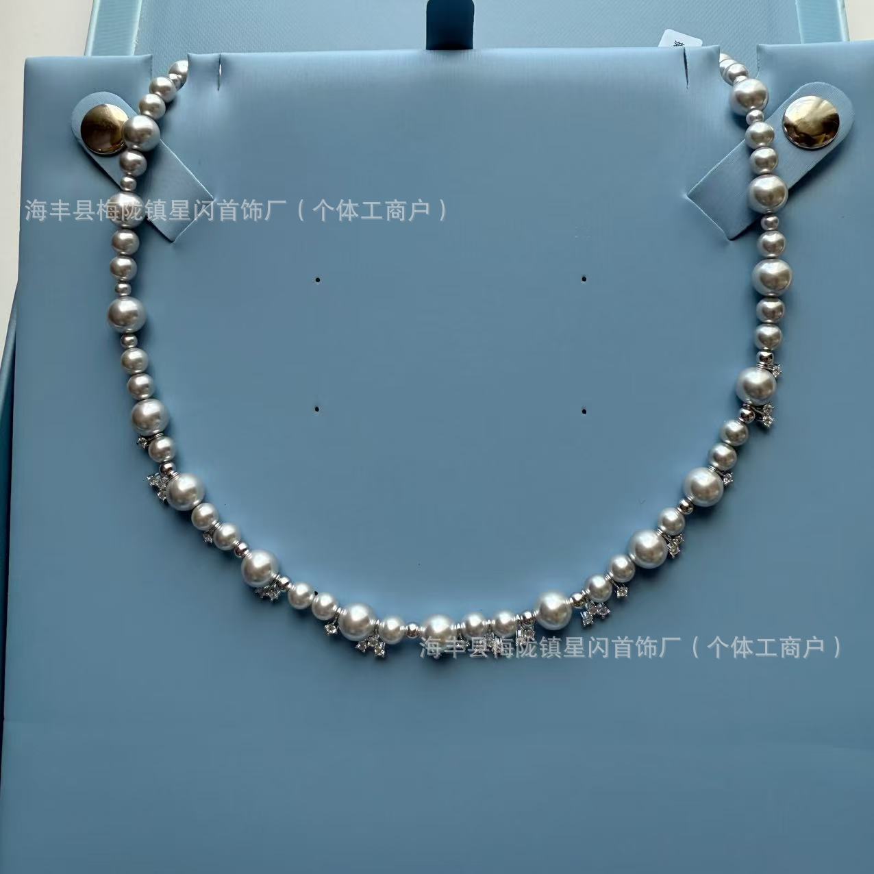 HEFANG何方气泡星云项链灰色黑色 轻奢锁骨链配饰女 无痕发货