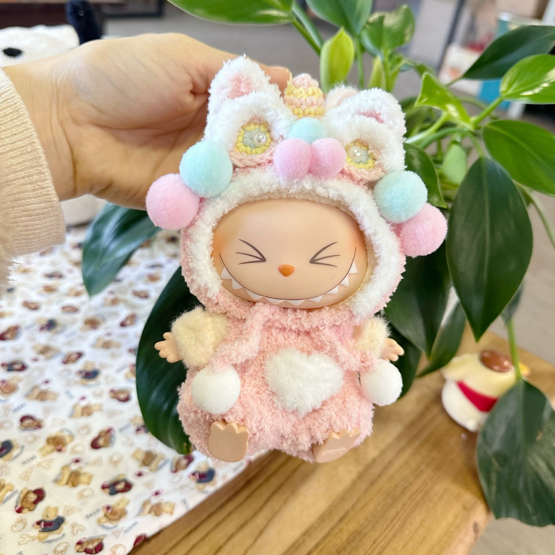 Одежда только] одежда кукол rabbu, Новогодняя одежда LABUBU, ручная работа, костюм львиной танца милый
