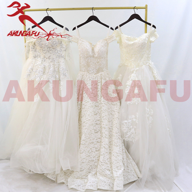 Wedding Dress Heavy Industry Luxury High-End Wedding Skirt White Second-Hand Clothes Dress for Sale in Cambodia Myanmar Philippines