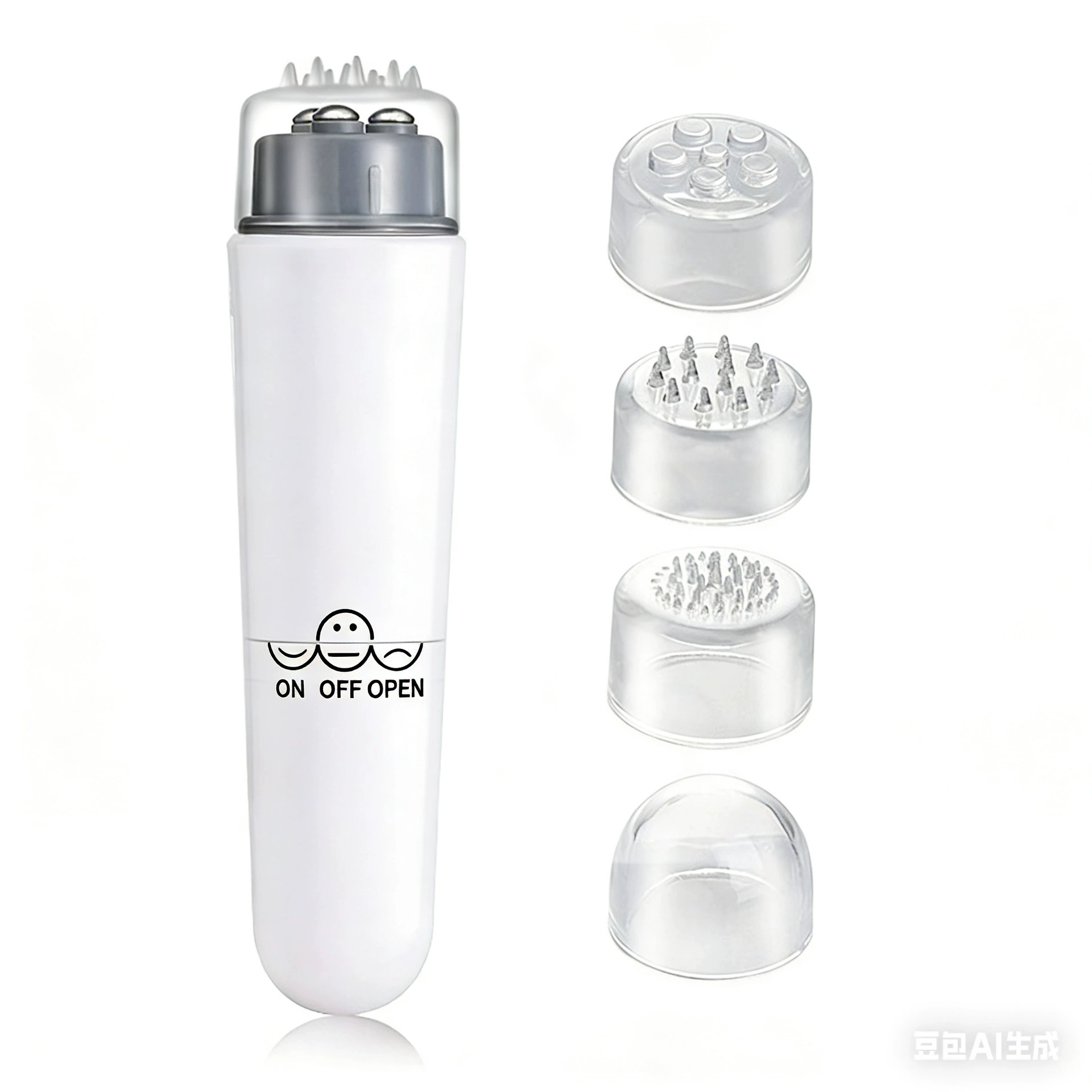 Handheld cosmetic massager (Neolithic), compact portable, 12.5×3×8 cm, lightweight