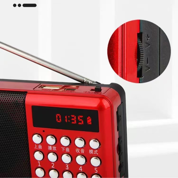 現代の 853S カードラジオスピーカーポータブル音楽プレーヤーオーディオ高齢者 MP3 音楽プレーヤー|undefined