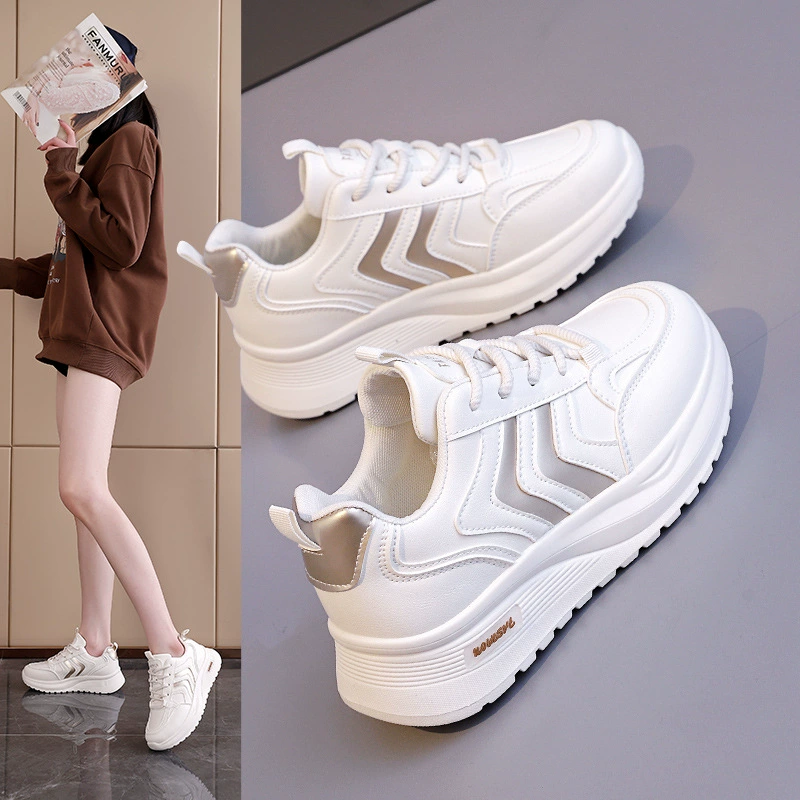 Ins Корейская версия обуви Agan Женская весна 2025 Новый уличный выстрел Студенческая спортивная обувь маленькая белая доска обувь женская Q171