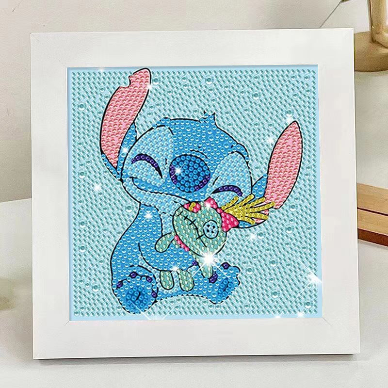 Arte de diamantes para niños de 6-8-9-12 años, dibujos animados 5D Big Gem Art Full Drill Easy DIY Crystal Mosaic Dots Crafts para principiantes Niñas Niños Regalos