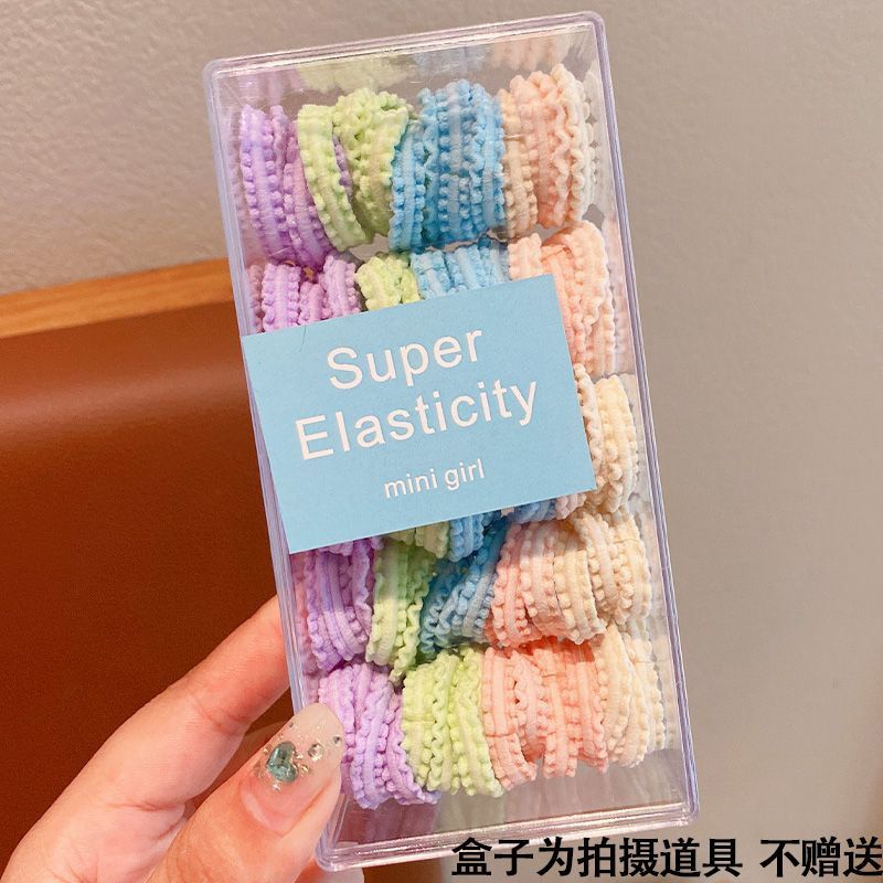 Correas para el cabello de los niños accesorios para el cabello de princesa de alto valor para las niñas pequeñas atar la cuerda para el cabello sin dañar la banda de goma del cabello nueva cuerda para la cabeza de color caramelo