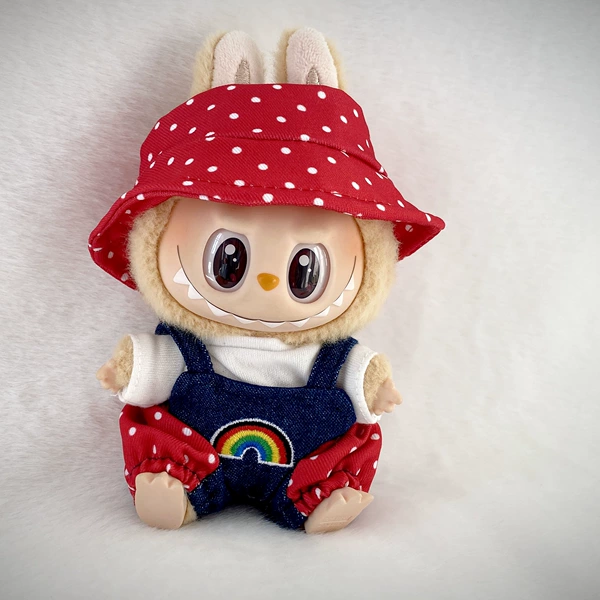 Rainbow overall, hat