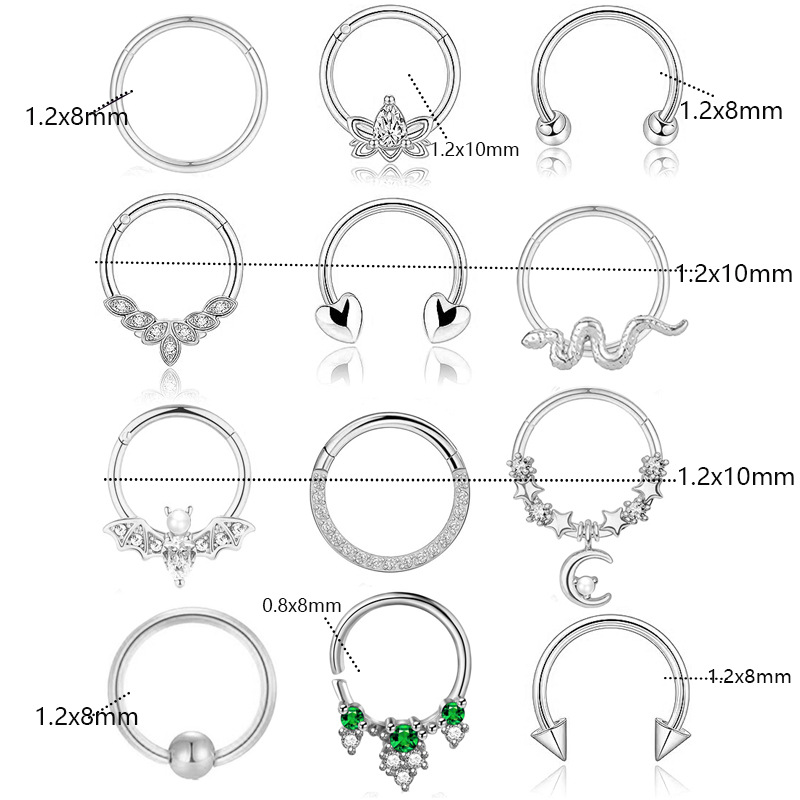 16G labret stud size and finish detail