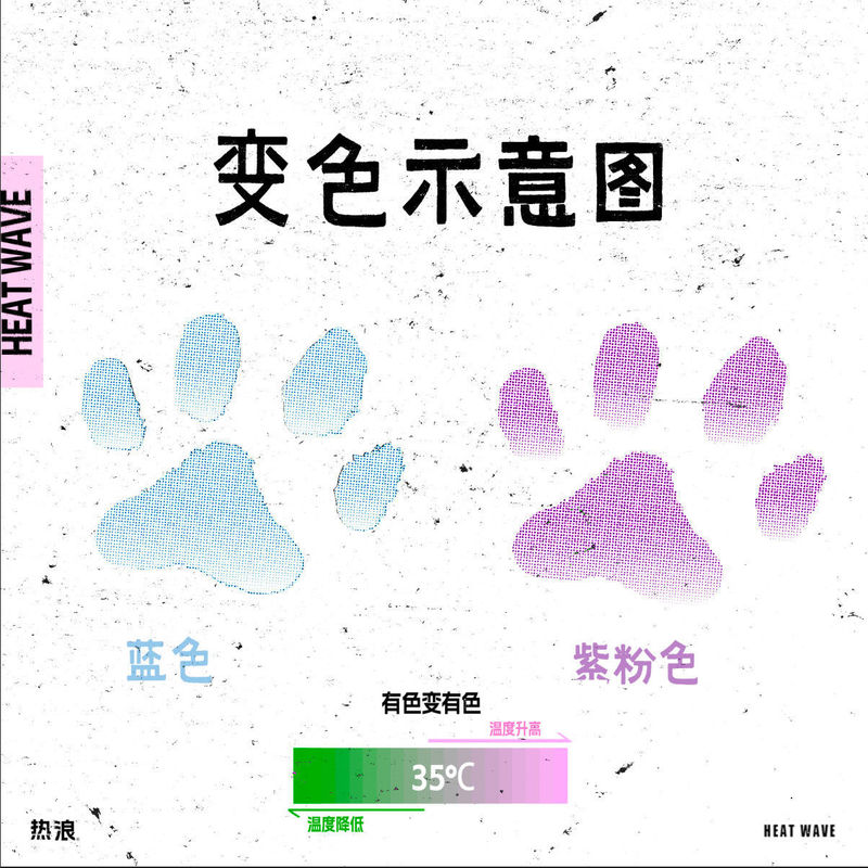 Temperature-Sensitive Cat Tattoo Stickers - All Cat Paw Designs, Color-Changing with Body Heat, Cute Set, A Must-Have for Adorable Furry Friends