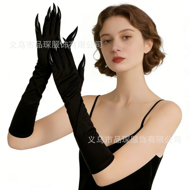 Halloween Claw Gloves Multi-Color Witch Nail Gloves Cosplay Props Costume Long Nail Ghost Claw Gloves