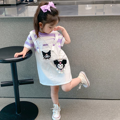 女童背帶裙夏季2024新款洋氣小女孩公主裙夏裝韓版兒童庫洛米裙子
