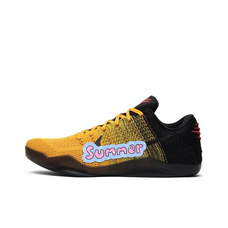Putian High-End Version Men's Shoes Kobe 11Th Generation Black and Gold Low-Top Woven Men's Actual Combat Nk Basketball Shoes Kobe11Low