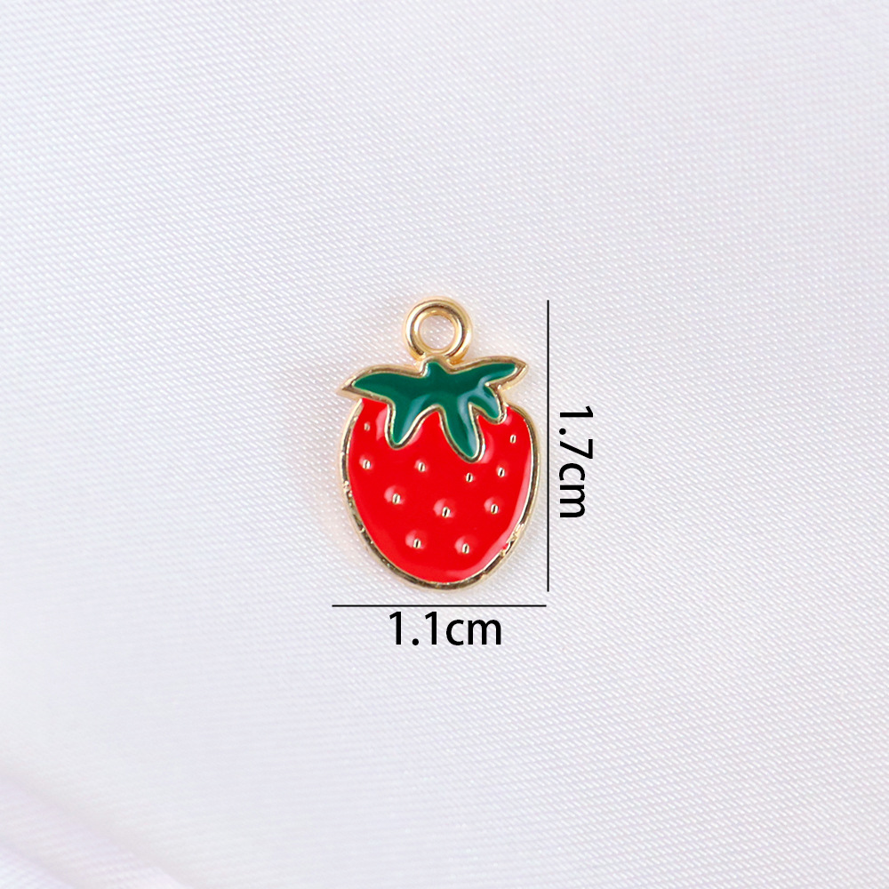 Colgante de frutas de aleación con gota de aceite, DIY pulseras y pendientes